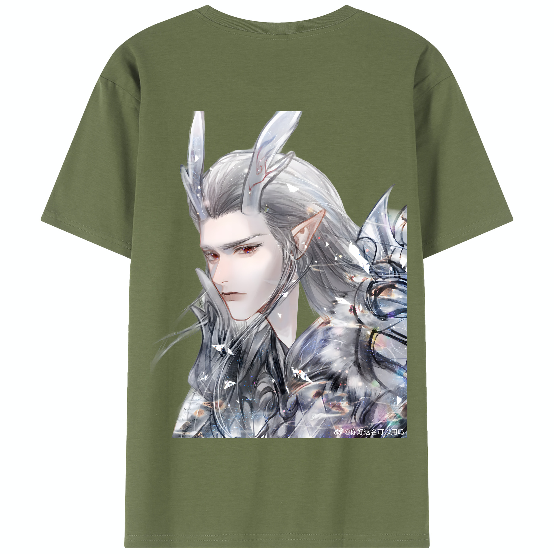（画像用） Ne Zha 2 ナタ 魔童の大暴れ 綿100％半袖Tシャツ（背面プリント）